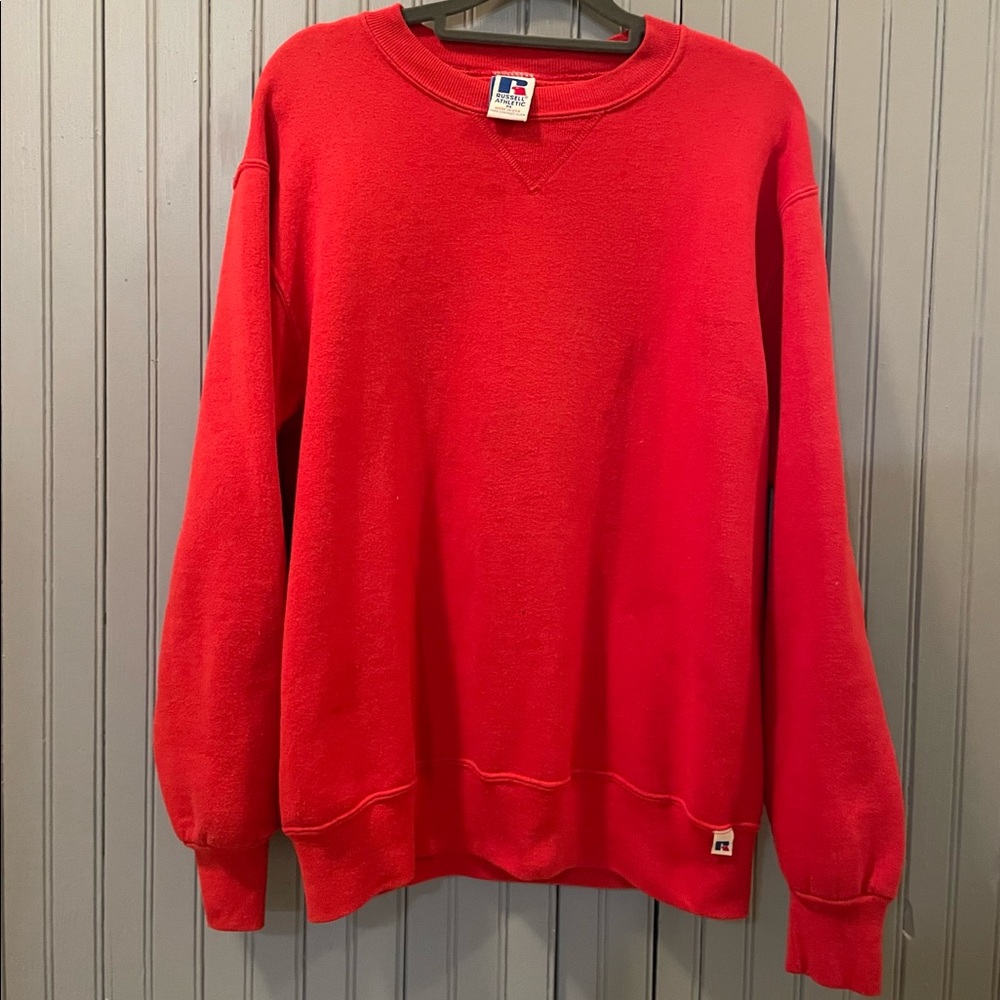 Vintage 90s Red Russell Athletic Pullover